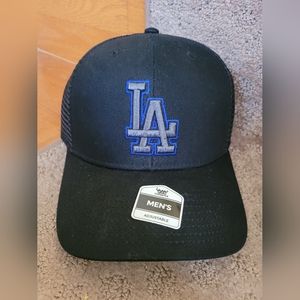 Dodgers Black Trucker Style Baseball Hat